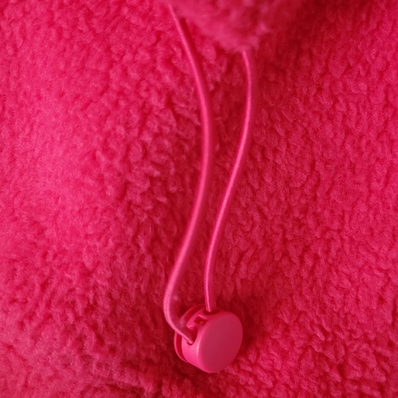 BP. Cropped Fleece Half Zip Pullover Faux Fur Hot Pink NWOT - Picture 9 of 9